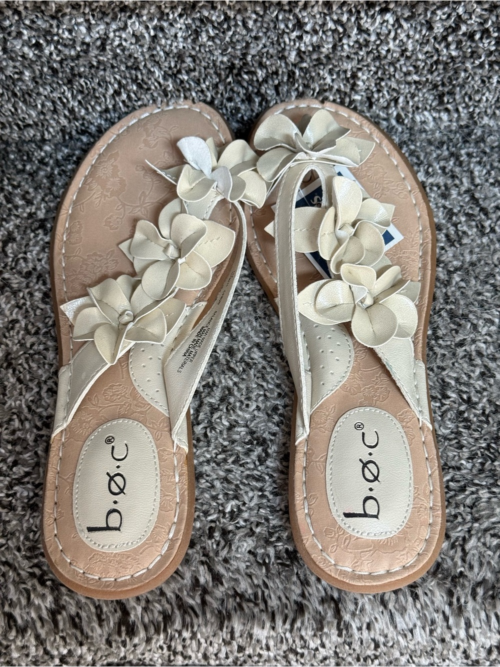 BOC Born Floral Thong Leather Sandals - Women's NWT